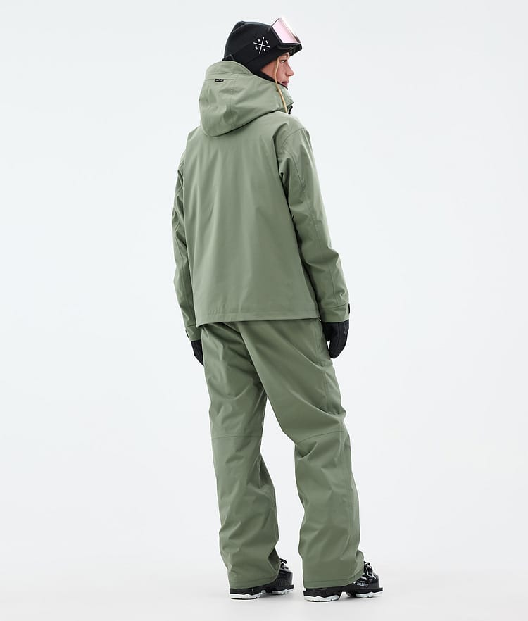 Dope Blizzard W Full Zip Laskettelutakki Naiset Moss Green, Kuva 4 / 9