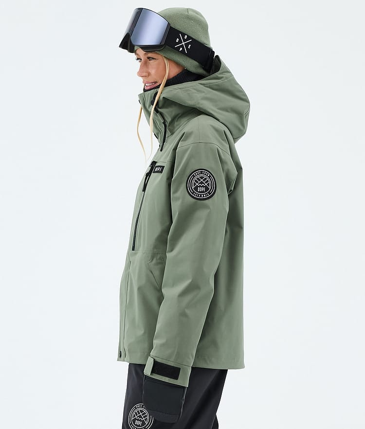 Dope Blizzard W Full Zip Laskettelutakki Naiset Moss Green, Image 5 of 9