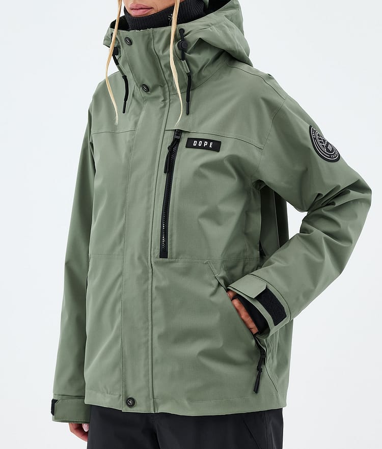 Dope Blizzard W Full Zip Laskettelutakki Naiset Moss Green, Image 7 of 9