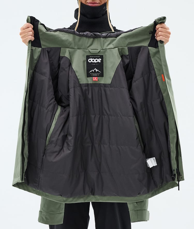 Dope Blizzard W Full Zip Laskettelutakki Naiset Moss Green, Image 9 of 9