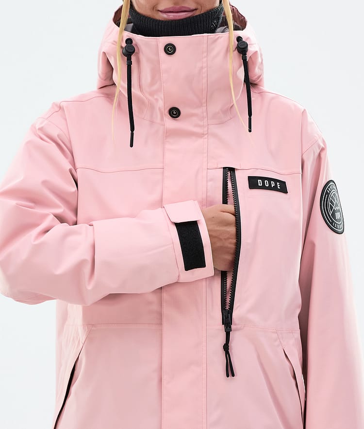 Dope Blizzard W Full Zip Laskettelutakki Naiset Soft Pink, Kuva 8 / 9