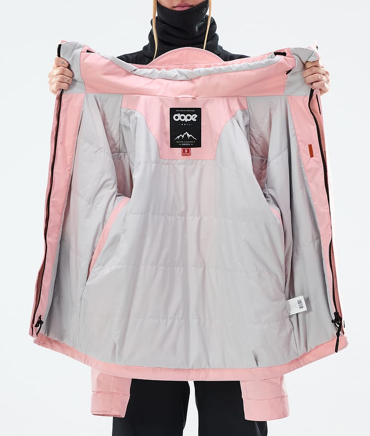 Dope Blizzard W Full Zip Lumilautailutakki Naiset Soft Pink, Kuva 9 / 9