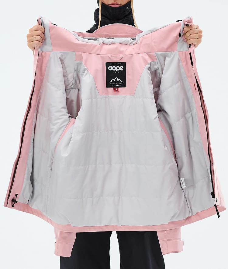 Dope Blizzard W Full Zip Laskettelutakki Naiset Soft Pink, Image 9 of 9