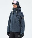 Dope Blizzard W Full Zip Lumilautailutakki Naiset Metal Blue