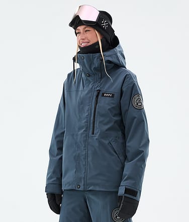 Dope Blizzard W Full Zip Lumilautailutakki Metal Blue