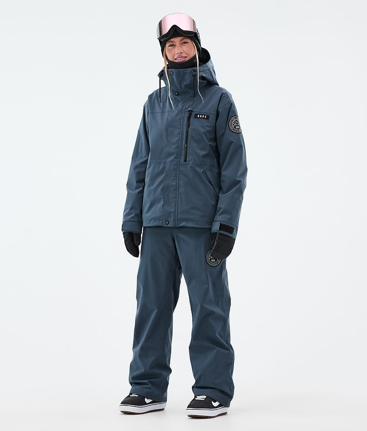 Dope Blizzard W Full Zip Lumilautailutakki Naiset Metal Blue, Kuva 2 / 9