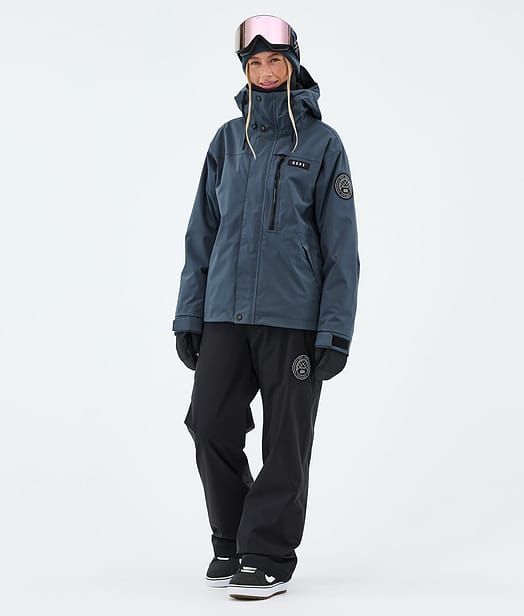 Dope Blizzard W Full Zip Lumilautailu Outfit Metal Blue/Black