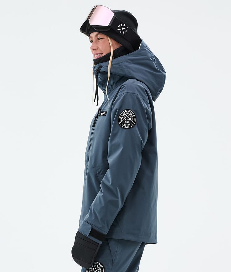 Dope Blizzard W Full Zip Laskettelutakki Naiset Metal Blue, Kuva 5 / 9