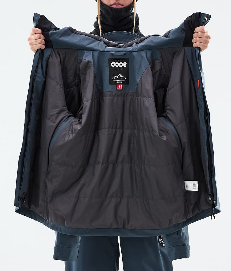 Dope Blizzard W Full Zip Laskettelutakki Naiset Metal Blue, Kuva 9 / 9