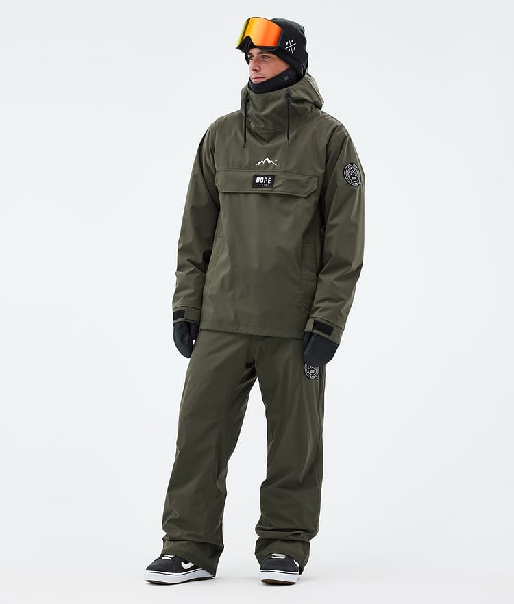 Dope Blizzard Lumilautailuhousut Miehet Olive Green, Image 2 of 5