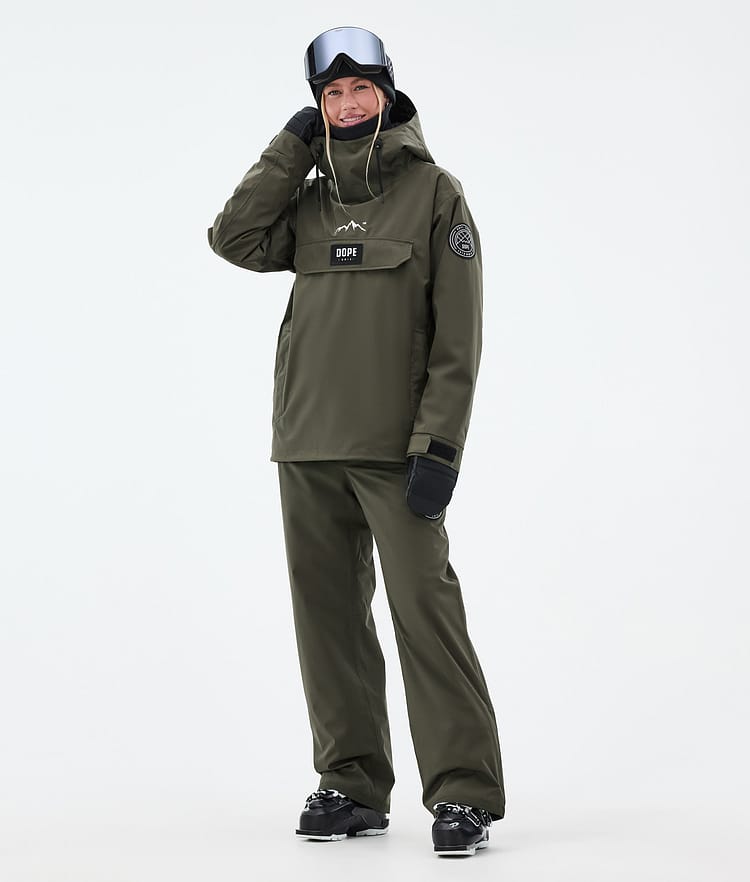 Dope Blizzard W Lasketteluhousut Naiset Olive Green, Kuva 2 / 5