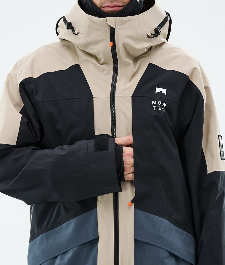 Montec Morpheus Laskettelutakki Miehet Sand/Black/Metal Blue, Kuva 9 / 10