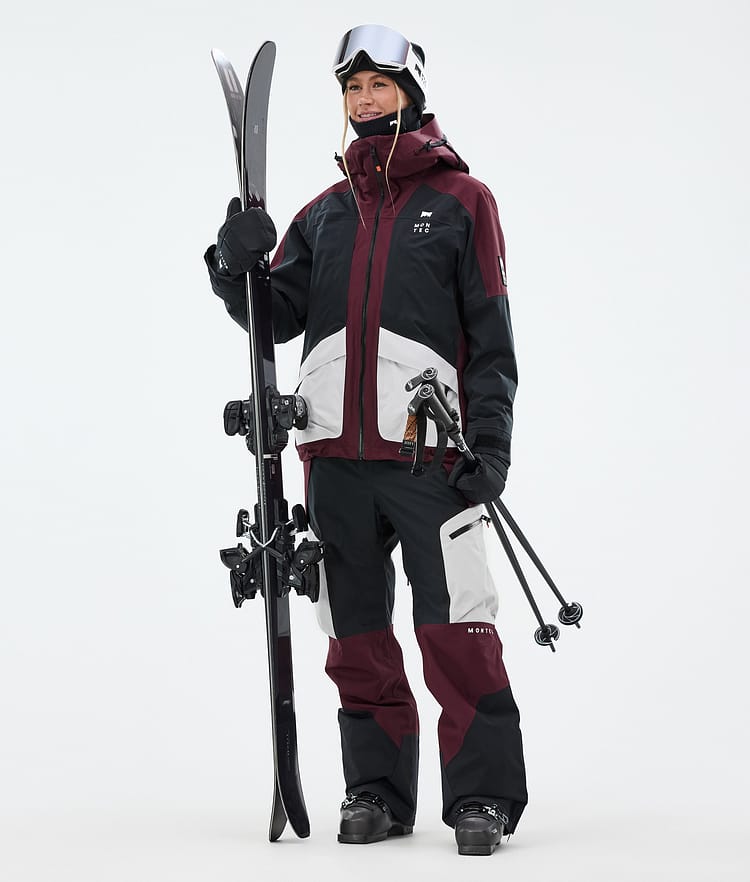 Montec Morpheus W Laskettelutakki Naiset Burgundy/Black/Light Grey, Kuva 3 / 10