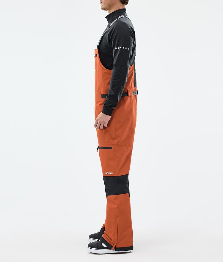 Montec Arch Lumilautailuhousut Miehet Burned Orange/Black, Kuva 2 / 6