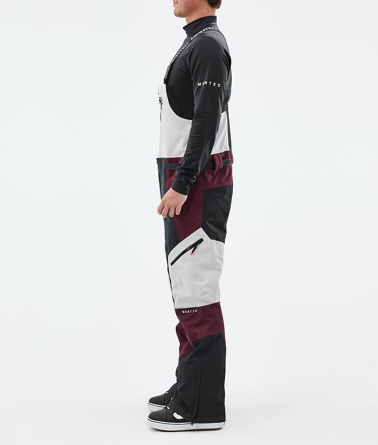Montec Dozer Lumilautailuhousut Miehet Light Grey/Black/Burgundy, Kuva 2 / 6