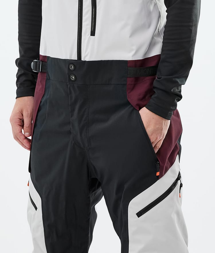 Montec Dozer Lumilautailuhousut Miehet Light Grey/Black/Burgundy, Kuva 4 / 6