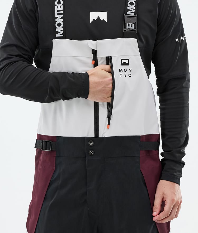 Montec Dozer Lumilautailuhousut Miehet Light Grey/Black/Burgundy, Kuva 5 / 6
