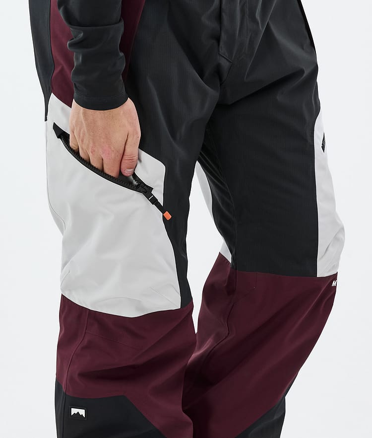 Montec Dozer Lumilautailuhousut Miehet Light Grey/Black/Burgundy, Kuva 6 / 6