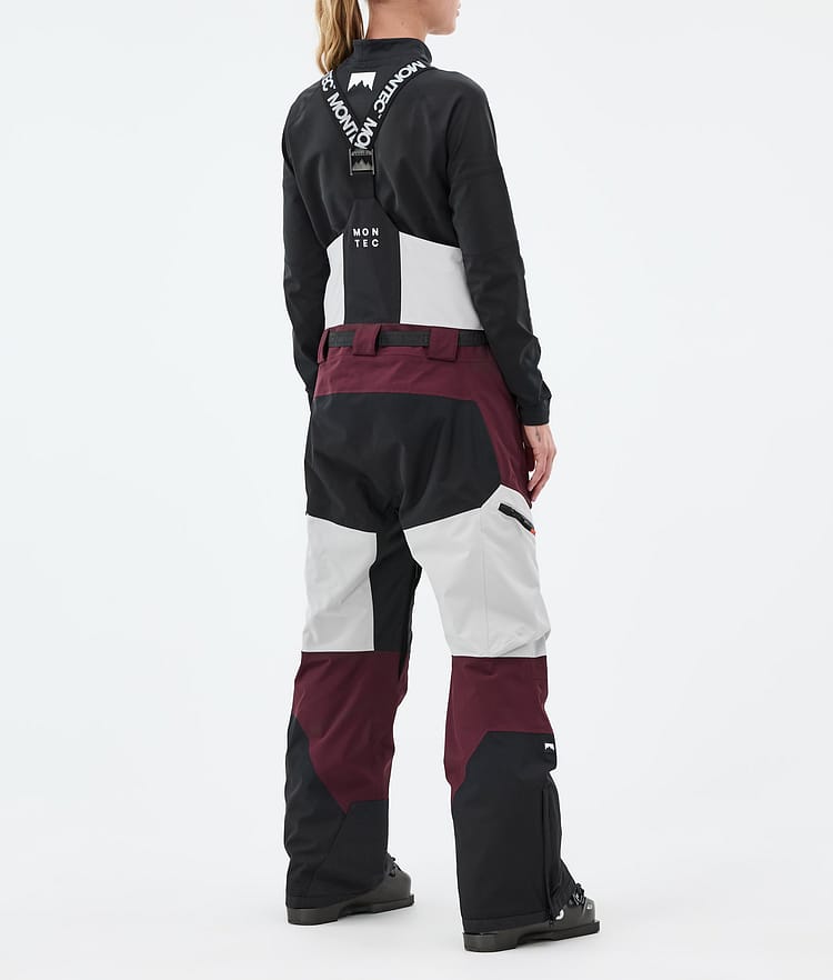 Montec Dozer W Lasketteluhousut Naiset Light Grey/Black/Burgundy, Kuva 3 / 6
