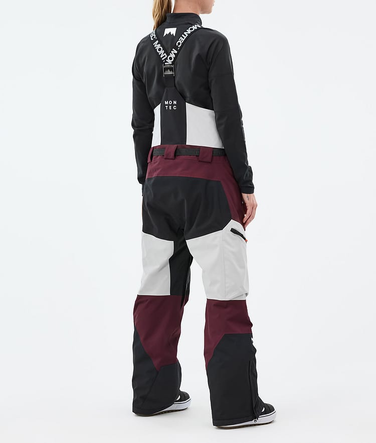 Montec Dozer W Lumilautailuhousut Naiset Light Grey/Black/Burgundy, Kuva 3 / 6