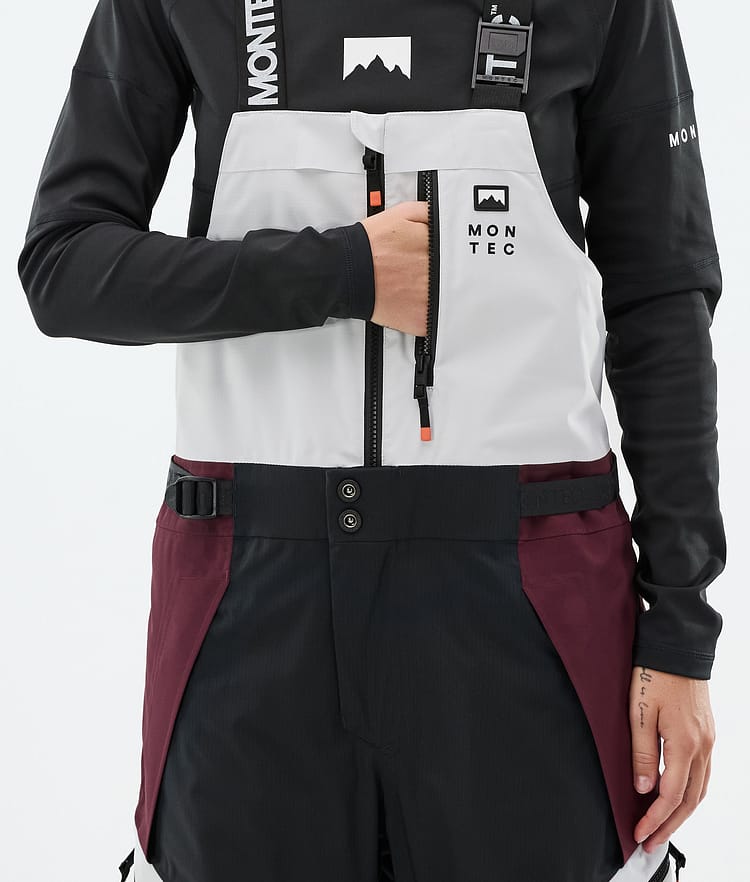 Montec Dozer W Lasketteluhousut Naiset Light Grey/Black/Burgundy, Kuva 5 / 6