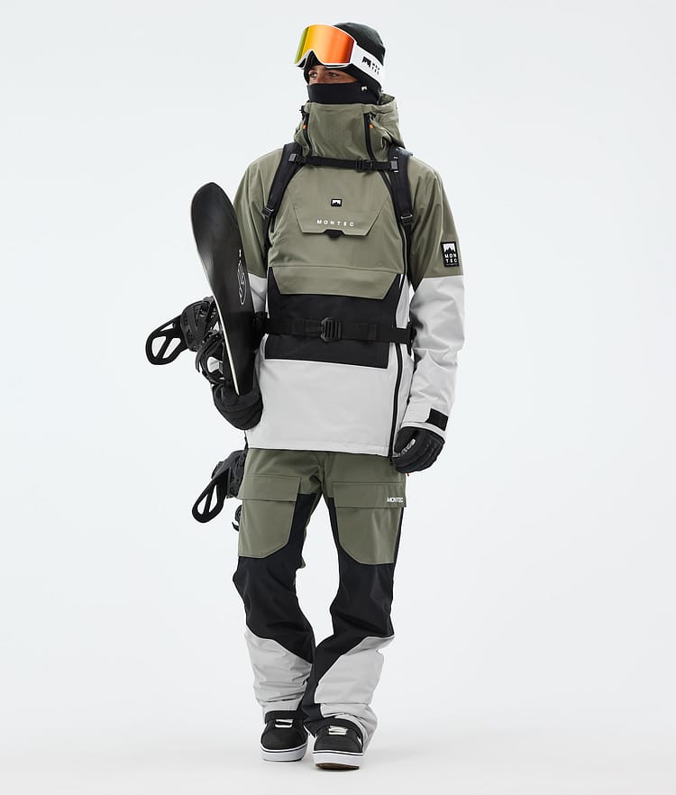 Montec Fawk Lumilautailuhousut Miehet Greenish/Black/Light Grey, Kuva 2 / 7