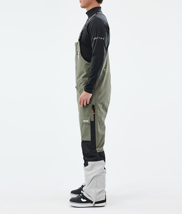 Montec Fawk Lumilautailuhousut Miehet Greenish/Black/Light Grey, Kuva 2 / 6