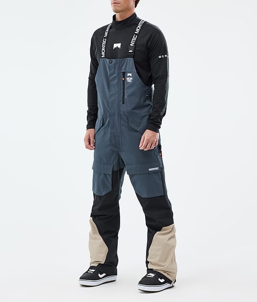 Montec Fawk Lumilautailuhousut Miehet Metal Blue/Black/Sand