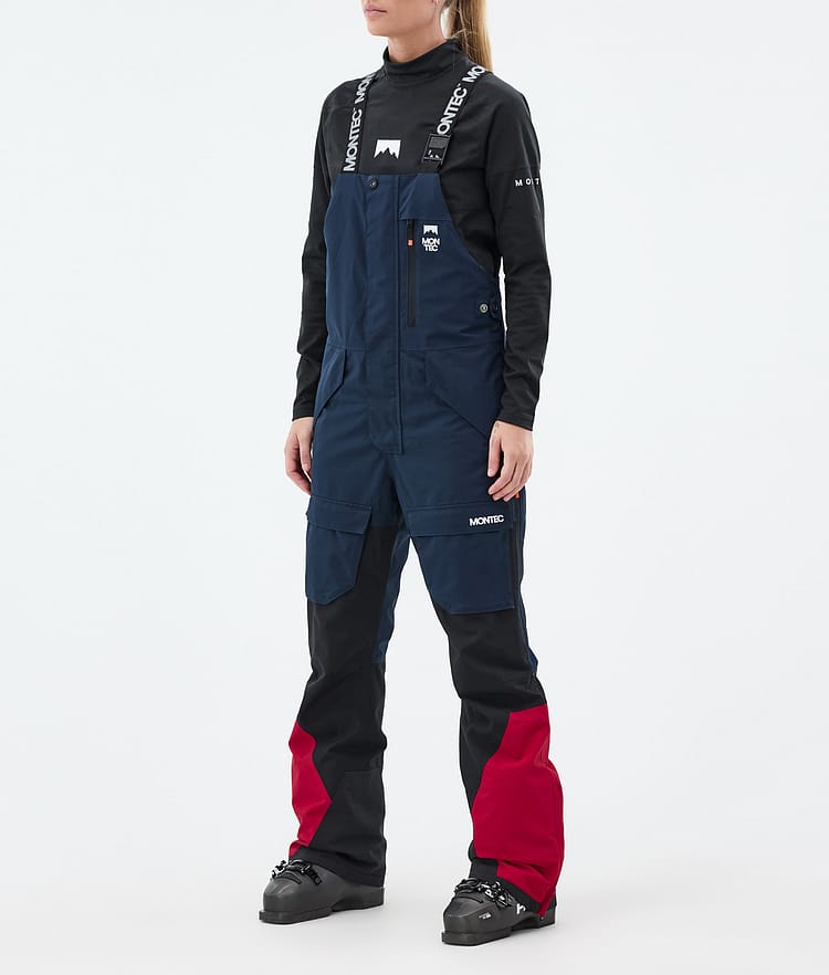 Montec Fawk W Lasketteluhousut Naiset Dark Blue/Black/Deep Red, Kuva 1 / 6