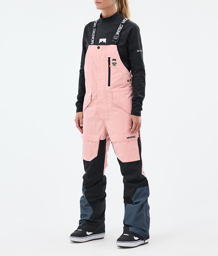 Montec Fawk W Lumilautailuhousut Naiset Soft Pink/Black/Metal Blue, Kuva 1 / 7