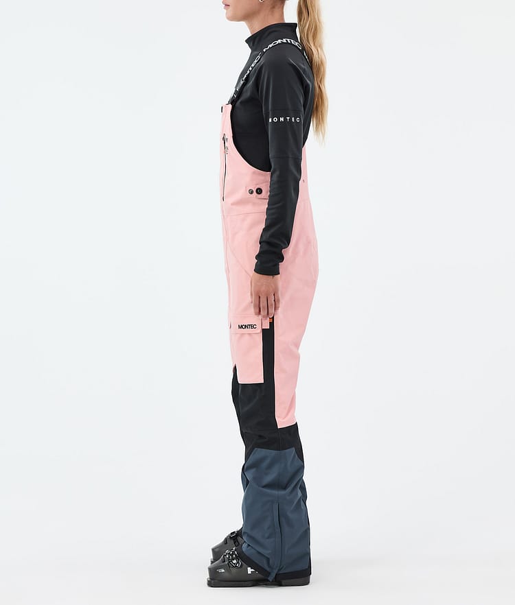 Montec Fawk W Lasketteluhousut Naiset Soft Pink/Black/Metal Blue, Kuva 3 / 7