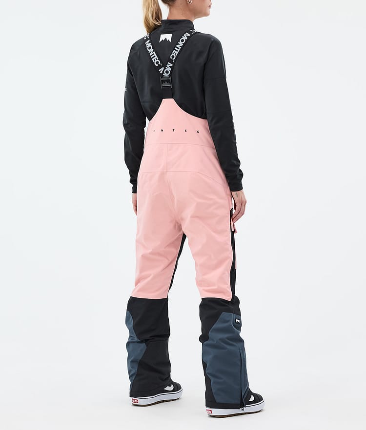 Montec Fawk W Lumilautailuhousut Naiset Soft Pink/Black/Metal Blue, Kuva 4 / 7