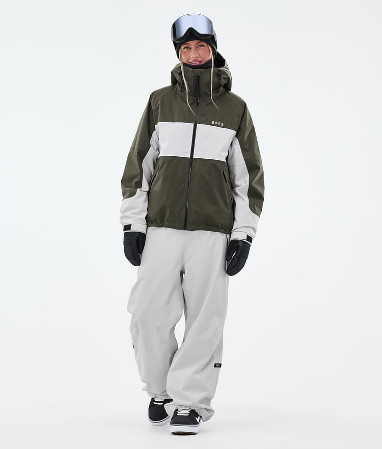 Dope Big W Lumilautailuhousut Naiset Light Grey, Kuva 2 / 5