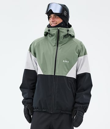 Dope Spartan Lumilautailutakki Sport Moss Green/Light Grey/Black