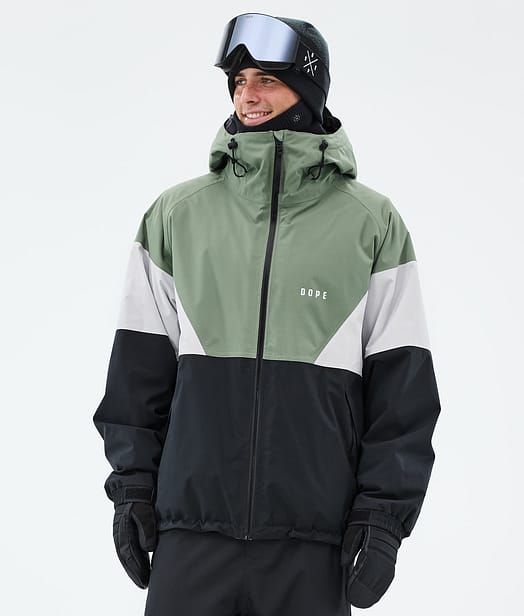Dope Spartan Laskettelutakki Miehet Sport Moss Green/Light Grey/Black