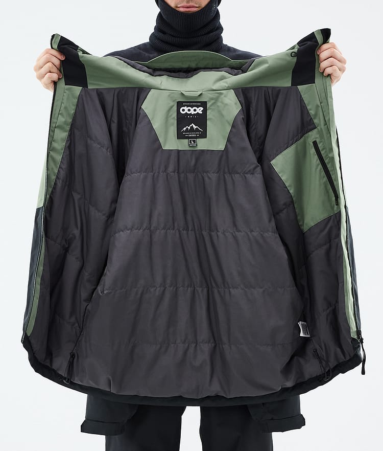 Dope Spartan Lumilautailutakki Miehet Sport Moss Green/Light Grey/Black, Kuva 8 / 8