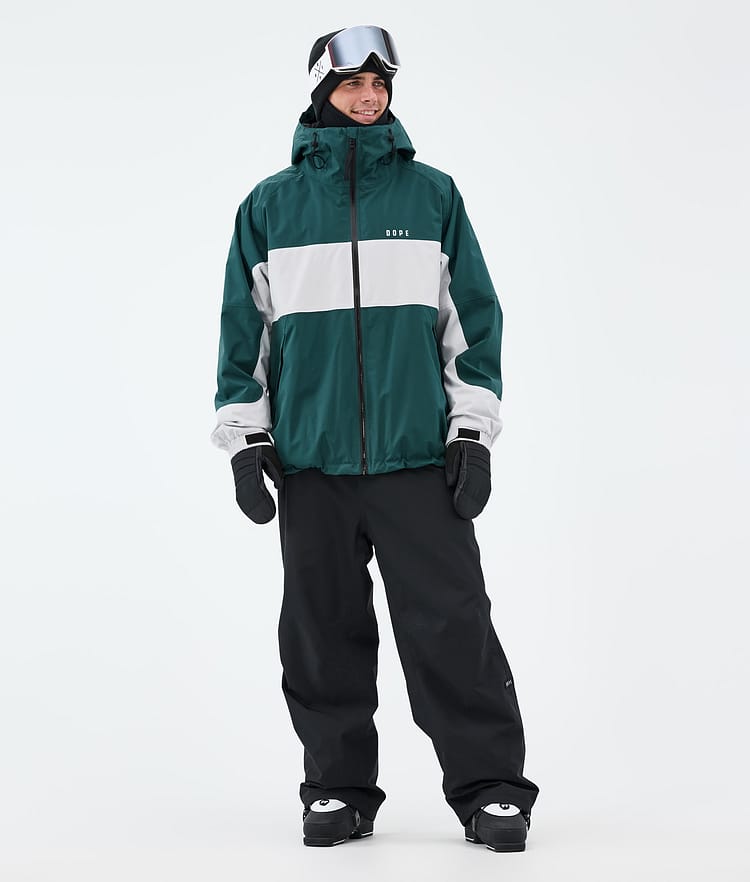 Dope Spartan Laskettelutakki Miehet Stripe Bottle Green/Light Grey, Kuva 2 / 8