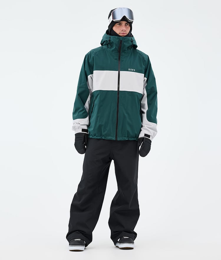 Dope Spartan Lumilautailutakki Miehet Stripe Bottle Green/Light Grey, Kuva 2 / 8