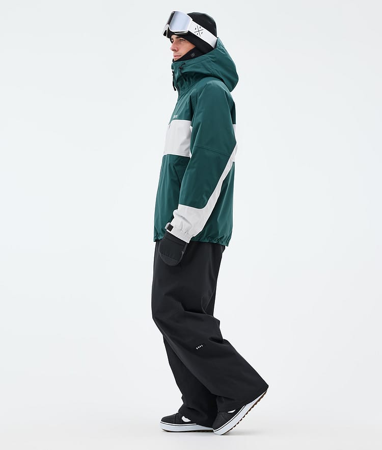 Dope Spartan Lumilautailutakki Miehet Stripe Bottle Green/Light Grey, Kuva 3 / 8