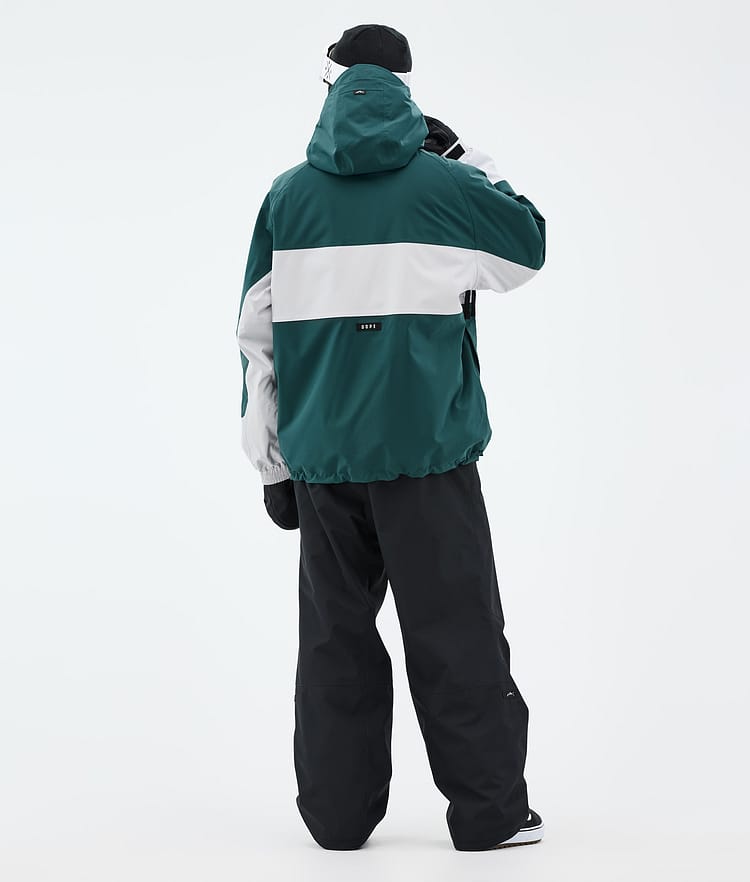 Dope Spartan Lumilautailutakki Miehet Stripe Bottle Green/Light Grey, Kuva 4 / 8