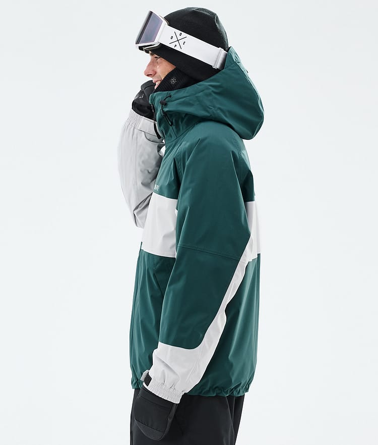 Dope Spartan Laskettelutakki Miehet Stripe Bottle Green/Light Grey, Kuva 5 / 8