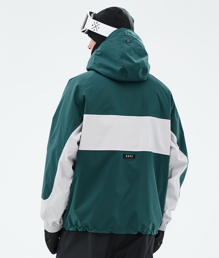 Dope Spartan Lumilautailutakki Miehet Stripe Bottle Green/Light Grey, Kuva 6 / 8