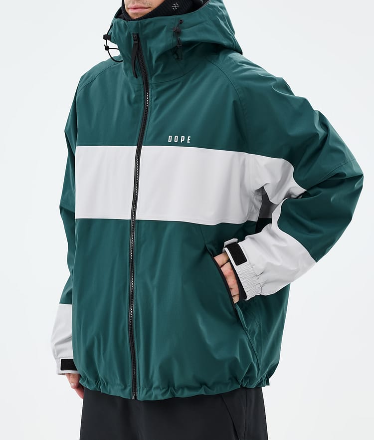 Dope Spartan Laskettelutakki Miehet Stripe Bottle Green/Light Grey, Kuva 7 / 8