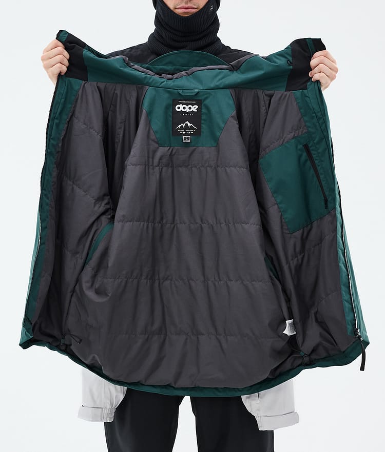 Dope Spartan Laskettelutakki Miehet Stripe Bottle Green/Light Grey, Kuva 8 / 8