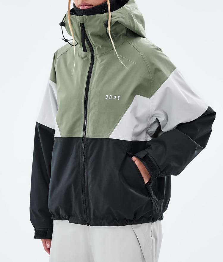 Dope Spartan W Laskettelutakki Naiset Sport Moss Green/Light Grey/Black, Kuva 7 / 8