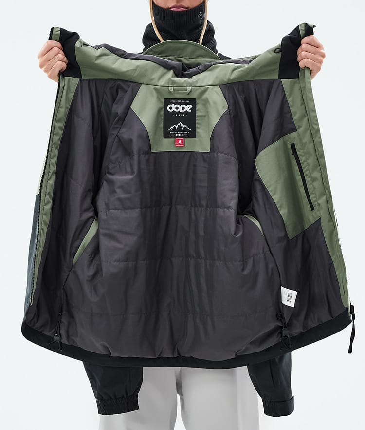 Dope Spartan W Lumilautailutakki Naiset Sport Moss Green/Light Grey/Black, Kuva 8 / 8