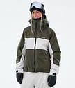 Dope Spartan W Lumilautailutakki Naiset Stripe Olive Green/Light Grey