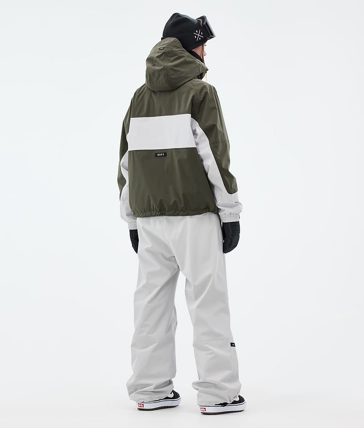 Dope Spartan W Lumilautailutakki Naiset Stripe Olive Green/Light Grey, Kuva 5 / 9