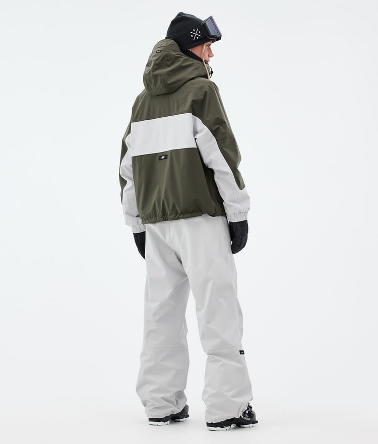 Dope Spartan W Laskettelutakki Naiset Stripe Olive Green/Light Grey, Kuva 5 / 9