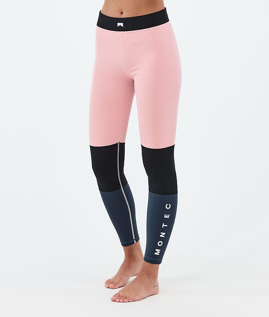 Montec Alpha W Kerrastohousut Naiset Soft Pink/Black/Metal Blue